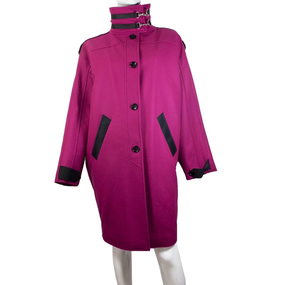 NEW 100%AUTH VINTAGE90 DG DOLCE GABBANA WOOL PONCHO QUILTED COAT IT 40R 26 M